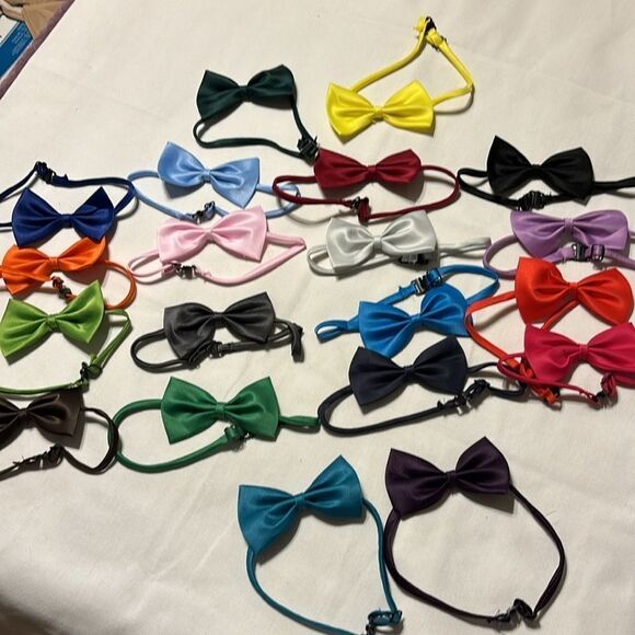 Bowtie and/or adjustable Hairbow for babies Multicolor and 20 pieces - Picture 1 of 6